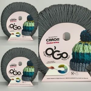 lot of 3 pave the way caron colorama yarn